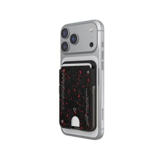 Skinarma magnetic cardholder with smart kick-stand vektor _ black / red